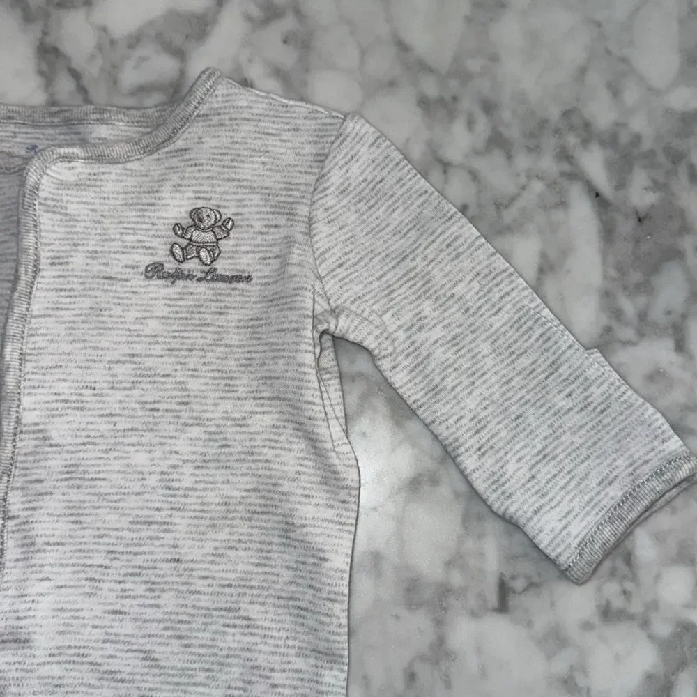 RALPH LAUREN STRIPED FOOTIE NB